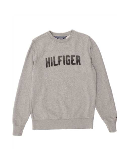 Vintage Tommy Hilfiger Graphic Sweatshirt Jumper Medium In Grey