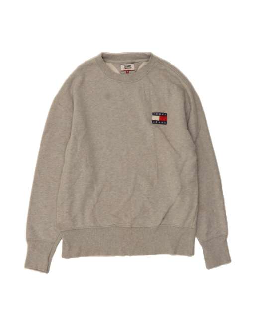Vintage Tommy Hilfiger Graphic Sweatshirt Jumper Medium In Grey