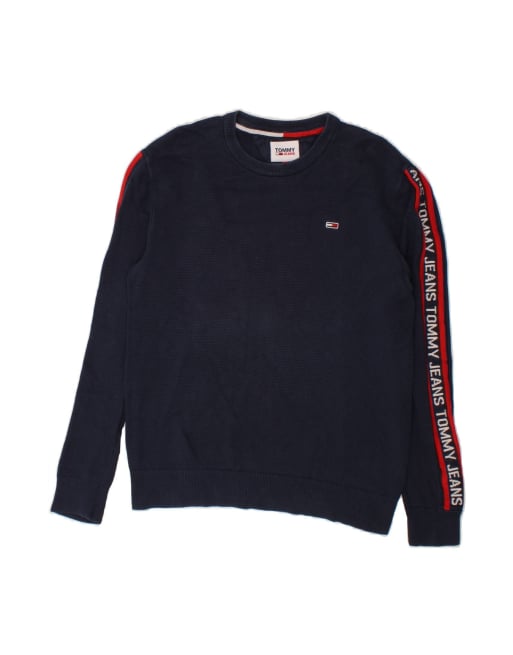 Vintage Tommy Hilfiger Graphic Sweatshirt Jumper Small In Blue