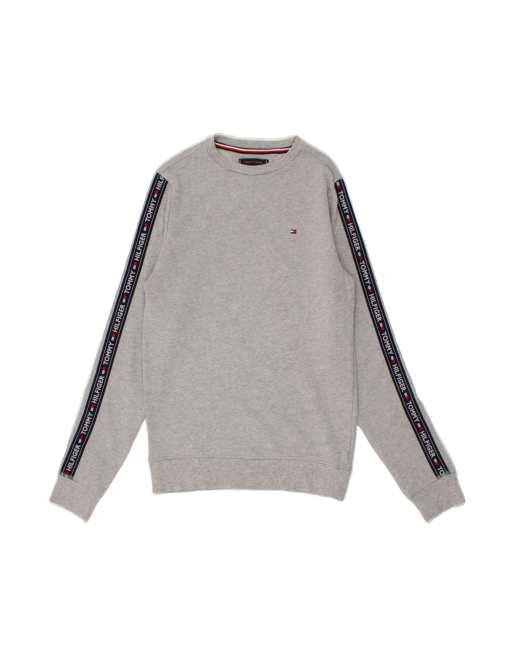 Vintage Tommy Hilfiger Graphic Sweatshirt Jumper Small In Grey