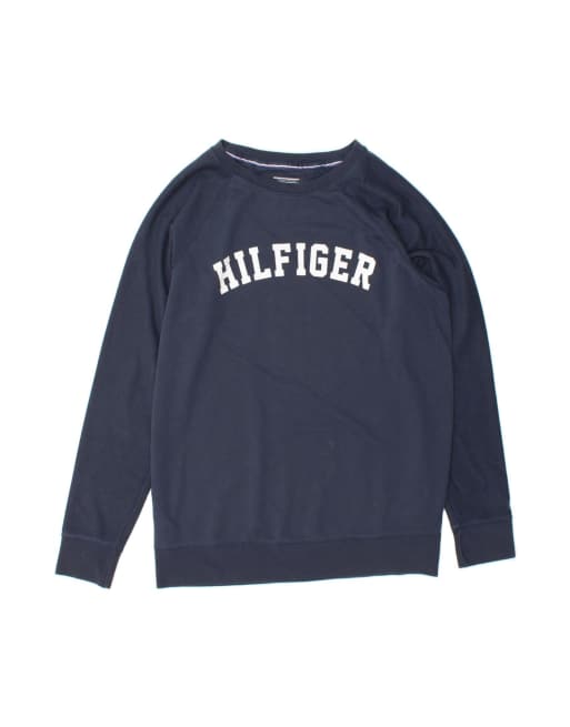 Vintage Tommy Hilfiger Graphic Sweatshirt Jumper XS In Blue