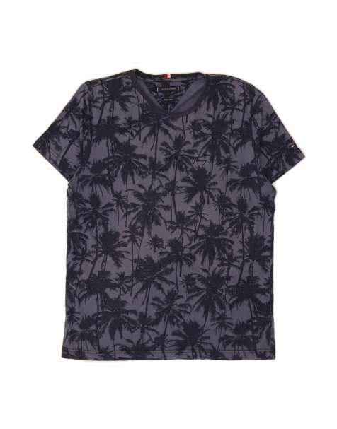Vintage Tommy Hilfiger Graphic T-shirt Top Large In Blue Hawaiian - view 1
