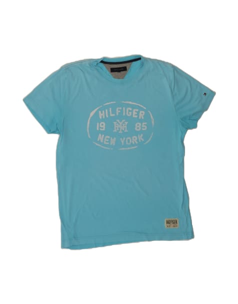 Vintage Tommy Hilfiger Graphic T-shirt Top Large In Blue - view 1