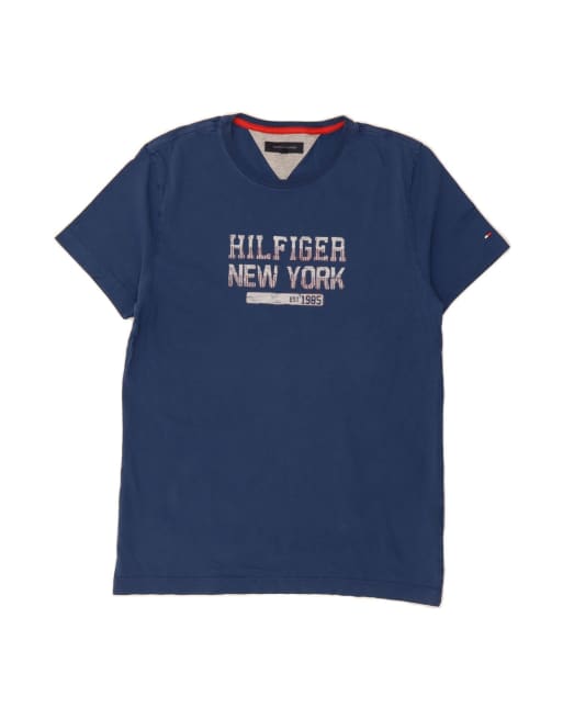 Vintage Tommy Hilfiger Graphic T-shirt Top Large In Blue