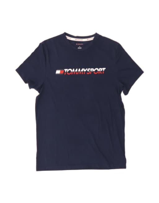 Vintage Tommy Hilfiger Graphic T-shirt Top Medium In Blue