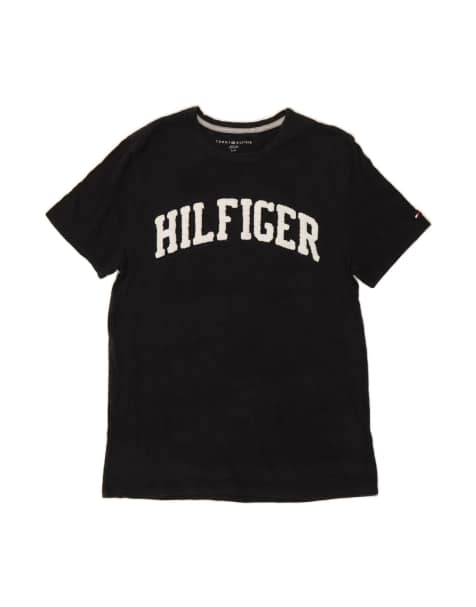 Vintage Tommy Hilfiger Graphic T-shirt Top Small In Black Classic - view 1