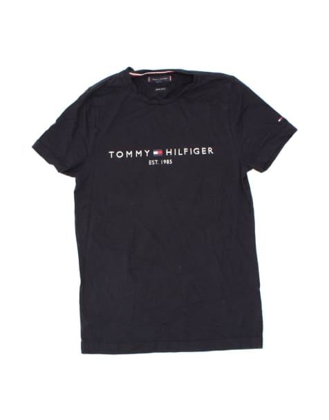 Vintage Tommy Hilfiger Graphic T-shirt Top Small In Blue - view 1