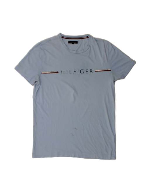 Vintage Tommy Hilfiger Graphic T-shirt Top XL In Blue