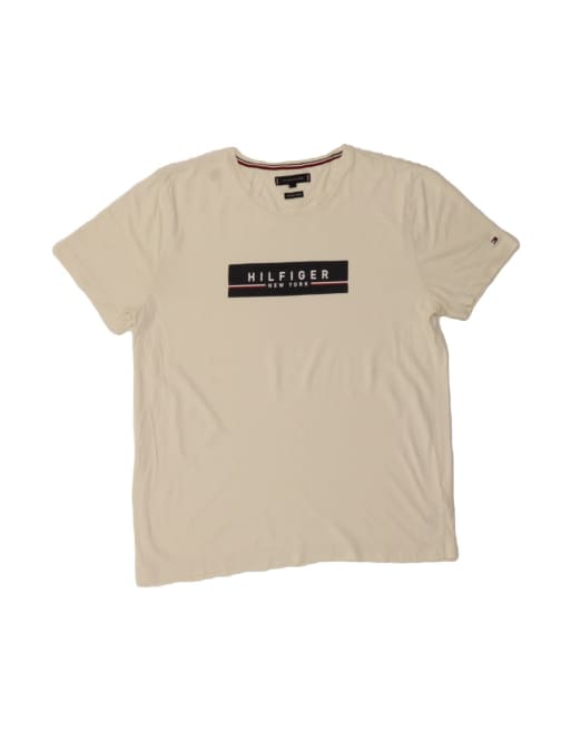 Vintage Tommy Hilfiger Graphic T-shirt Top XL In White