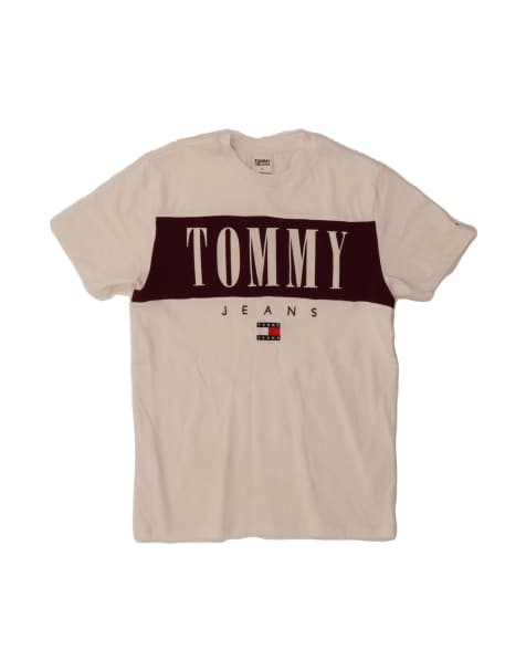 Vintage Tommy Hilfiger Graphic T-shirt Top XS In White - view 1