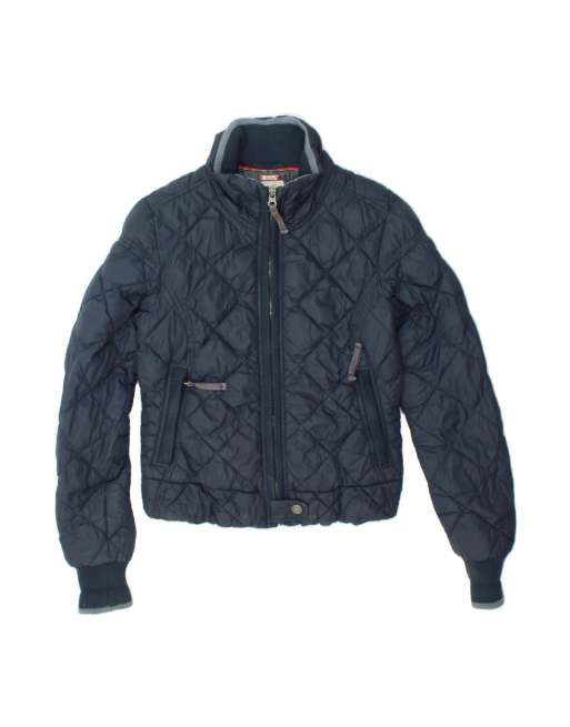 Vintage Tommy Hilfiger Heritage Padded Jacket UK 12 Medium In Blue