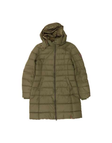 Vintage Tommy Hilfiger Hooded Padded Coat UK 18 XL In Khaki - view 1