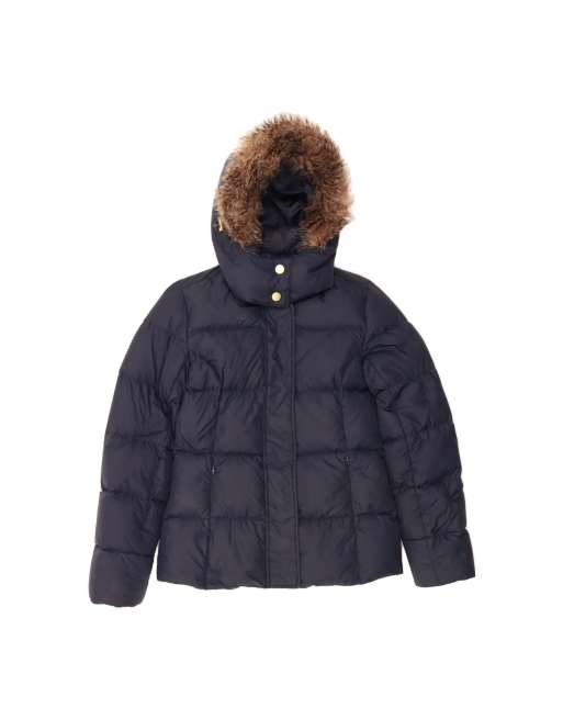 Vintage Tommy Hilfiger Hooded Padded Jacket UK 6 XS In Blue