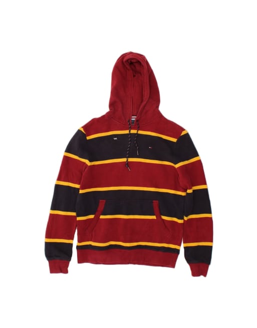 Vintage Tommy Hilfiger Hoodie Jumper XS In Red Striped