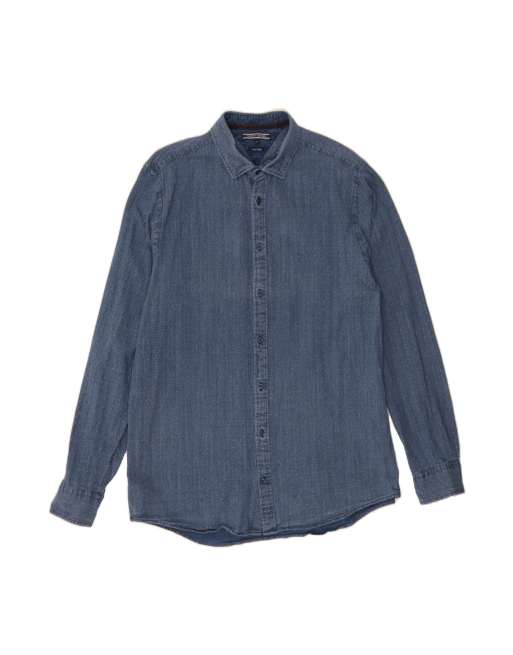 Vintage Tommy Hilfiger Indigo Shirt XL In Blue Floral
