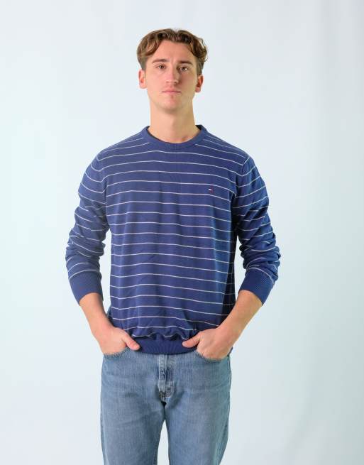 Vintage Tommy Hilfiger L Knit Sweatshirt Blue