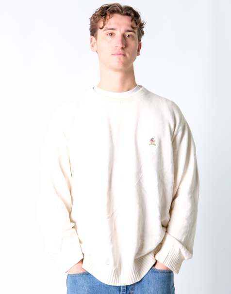 Vintage Tommy Hilfiger L Knit Sweatshirt Cream - view 1