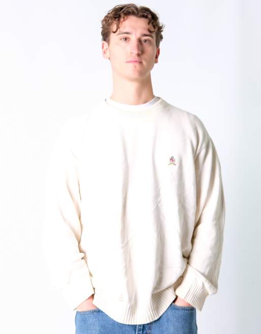 Vintage Tommy Hilfiger L Knit Sweatshirt Cream