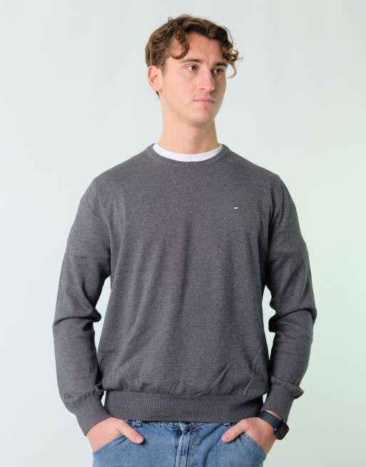 Vintage Tommy Hilfiger L Knit Sweatshirt Grey