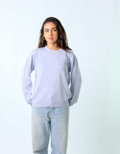 Vintage Tommy Hilfiger L Knit Sweatshirt Jacket Light Blue