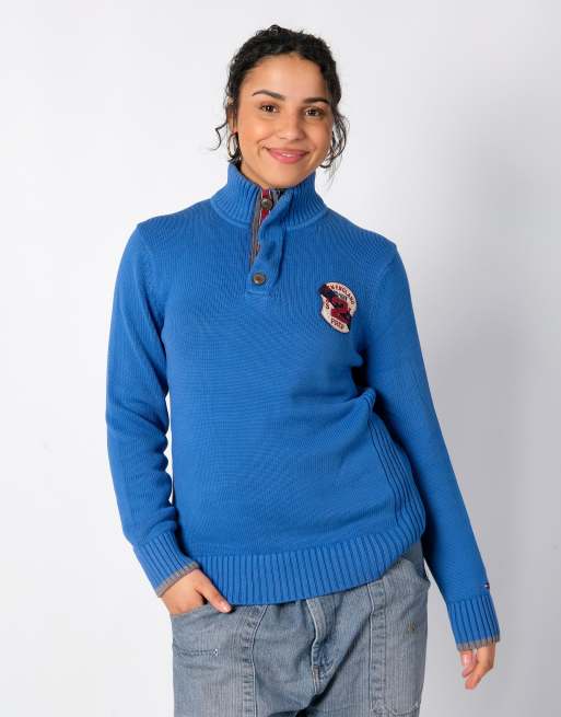Vintage Tommy Hilfiger l knit sweatshirt light blue