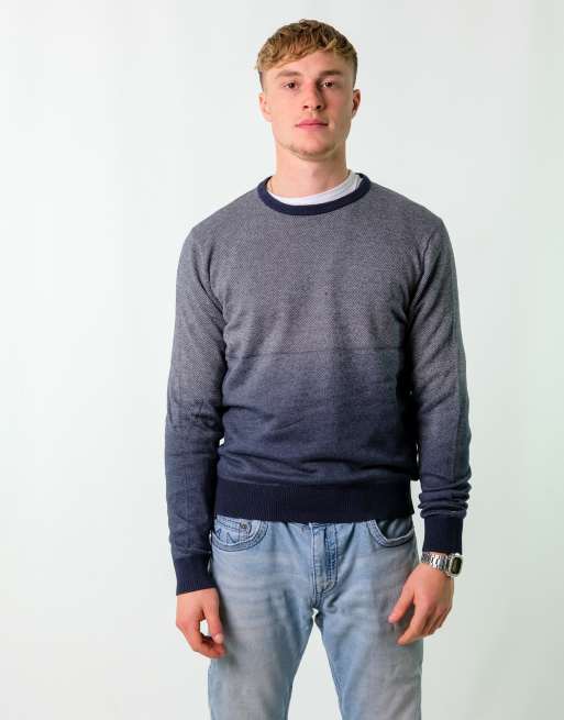 Vintage Tommy Hilfiger L Knit Sweatshirt Navy Blue