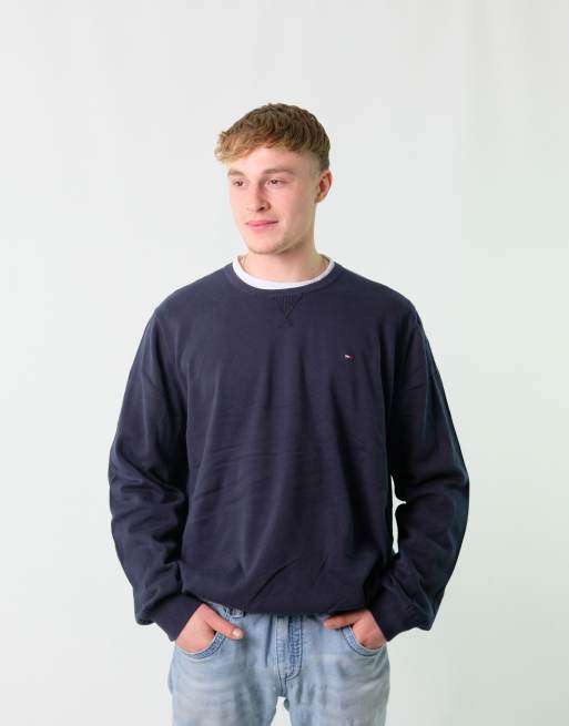 Vintage Tommy Hilfiger L Knit Sweatshirt Navy Blue