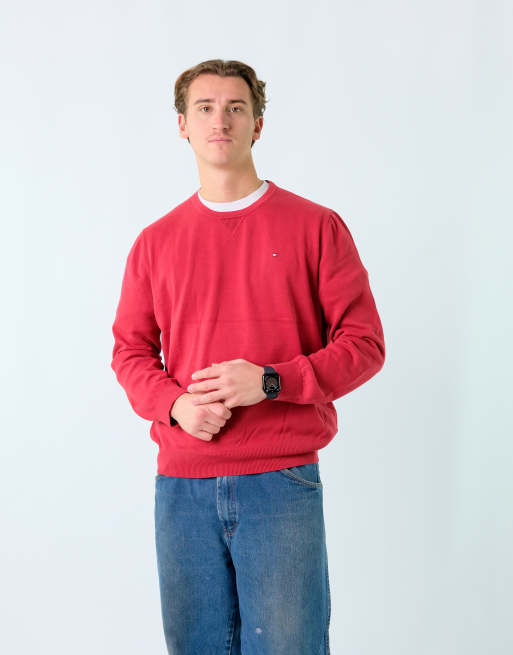Vintage Tommy Hilfiger L Knit Sweatshirt Red