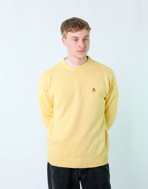 Vintage Tommy Hilfiger L Knit Sweatshirt Yellow