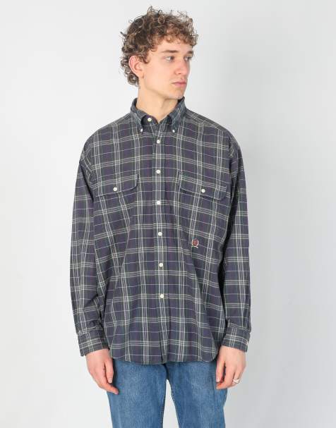 Vintage Tommy Hilfiger l long sleeve shirt in dark green - view 1