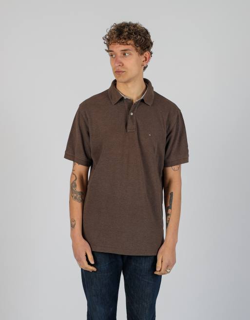 Vintage Tommy Hilfiger l polo shirt in brown