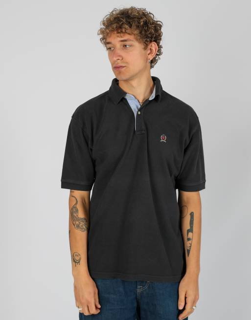 Vintage Tommy Hilfiger l polo shirt in navy blue, 1 of 4