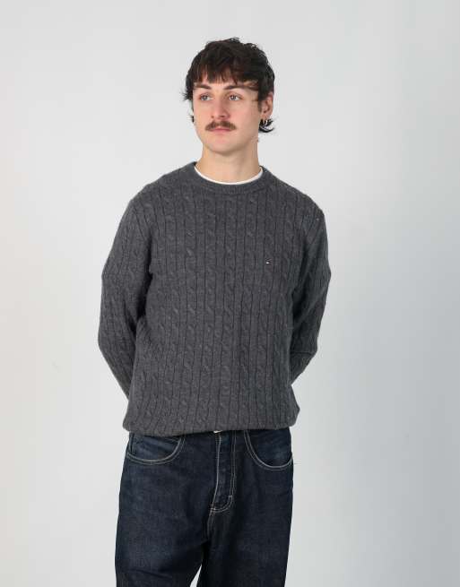 Vintage Tommy Hilfiger l sweatshirt in charcoal grey