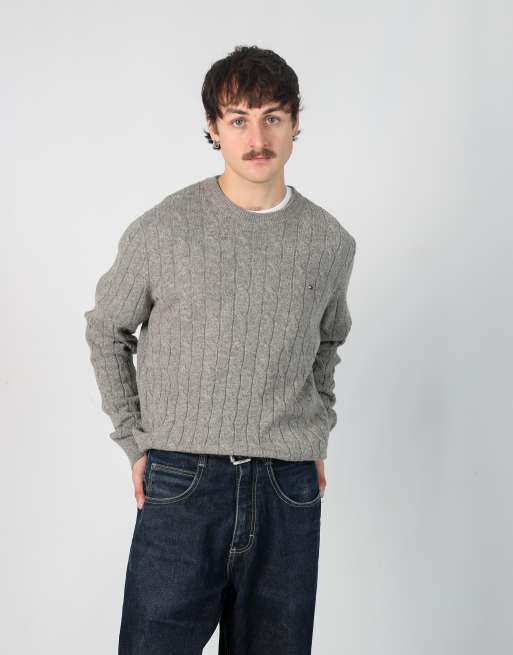 Vintage Tommy Hilfiger l sweatshirt in charcoal grey