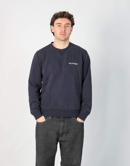 Vintage Tommy Hilfiger l sweatshirt in navy blue