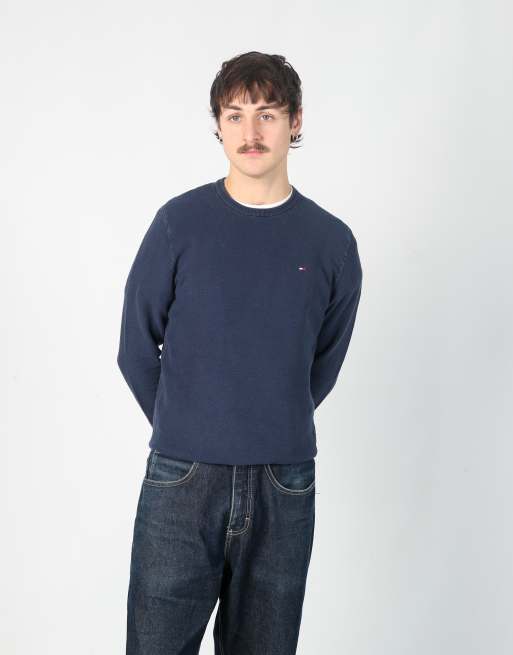 Vintage Tommy Hilfiger l sweatshirt in navy blue