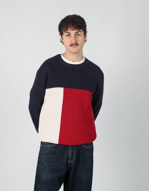 Vintage Tommy Hilfiger l sweatshirt in navy blue