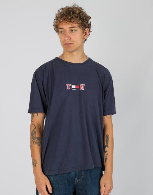 Vintage Tommy Hilfiger l t-shirt in navy blue