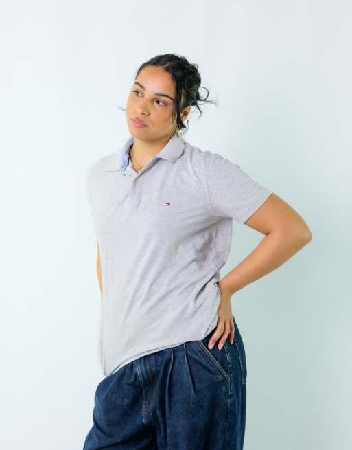 Vintage Tommy Hilfiger L T-shirt Light Grey Polo