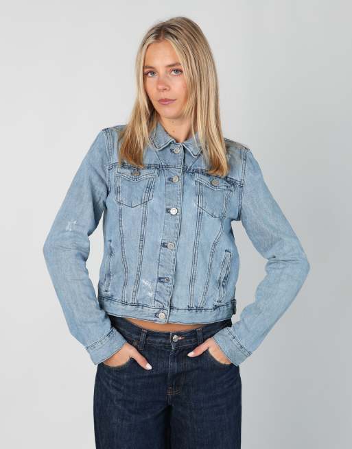 Vintage Tommy Hilfiger m denim jacket in light blue