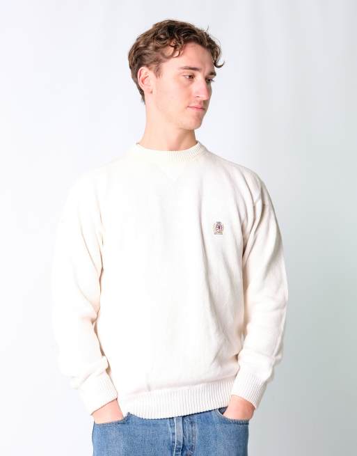 Vintage Tommy Hilfiger M Knit Sweatshirt Cream