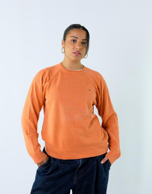 Vintage Tommy Hilfiger M Knit Sweatshirt Jacket Peach