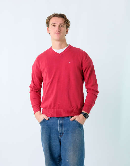 Vintage Tommy Hilfiger M Knit Sweatshirt Red