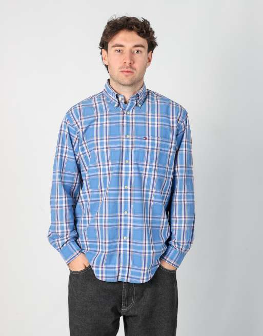 Vintage Tommy Hilfiger m long sleeve shirt in blue