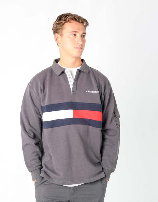 Vintage Tommy Hilfiger m long sleeve shirt in grey