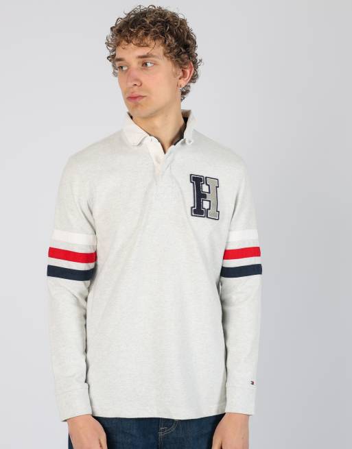 Vintage Tommy Hilfiger m long sleeve shirt in light grey