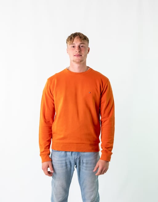 Cra wallonieShops Vintage Tommy Hilfiger M Sweatshirt Orange Tommy hilfiger