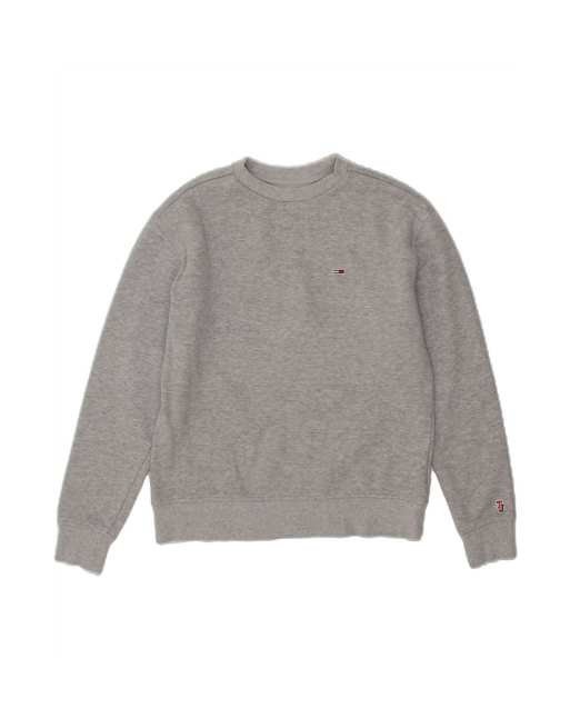 Vintage Tommy Hilfiger Oversized Sweatshirt Jumper UK 6 XS In Grey