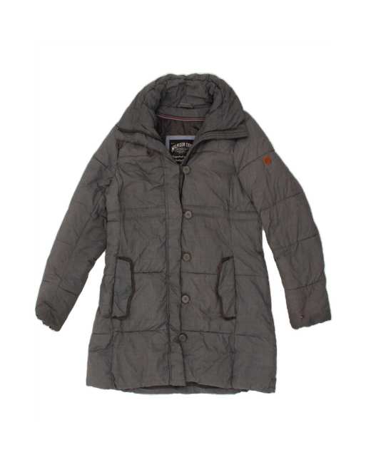 Vintage Tommy Hilfiger Padded Coat Uk 16 Large In Grey