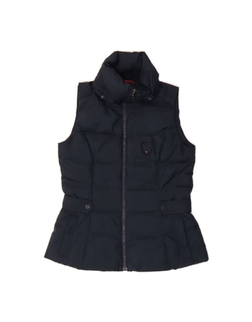 Vintage Tommy Hilfiger Padded Gilet UK 10 Small In Blue
